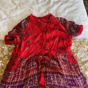 Free people red maxi dress
